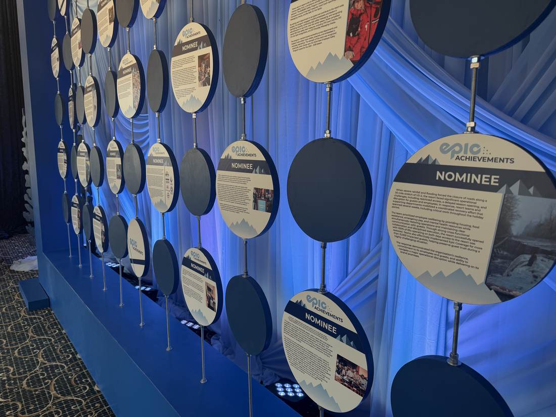 Close up of nominee reveal card