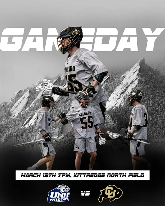 CU Boulder lacrosse — gameday graphic by Jack Born