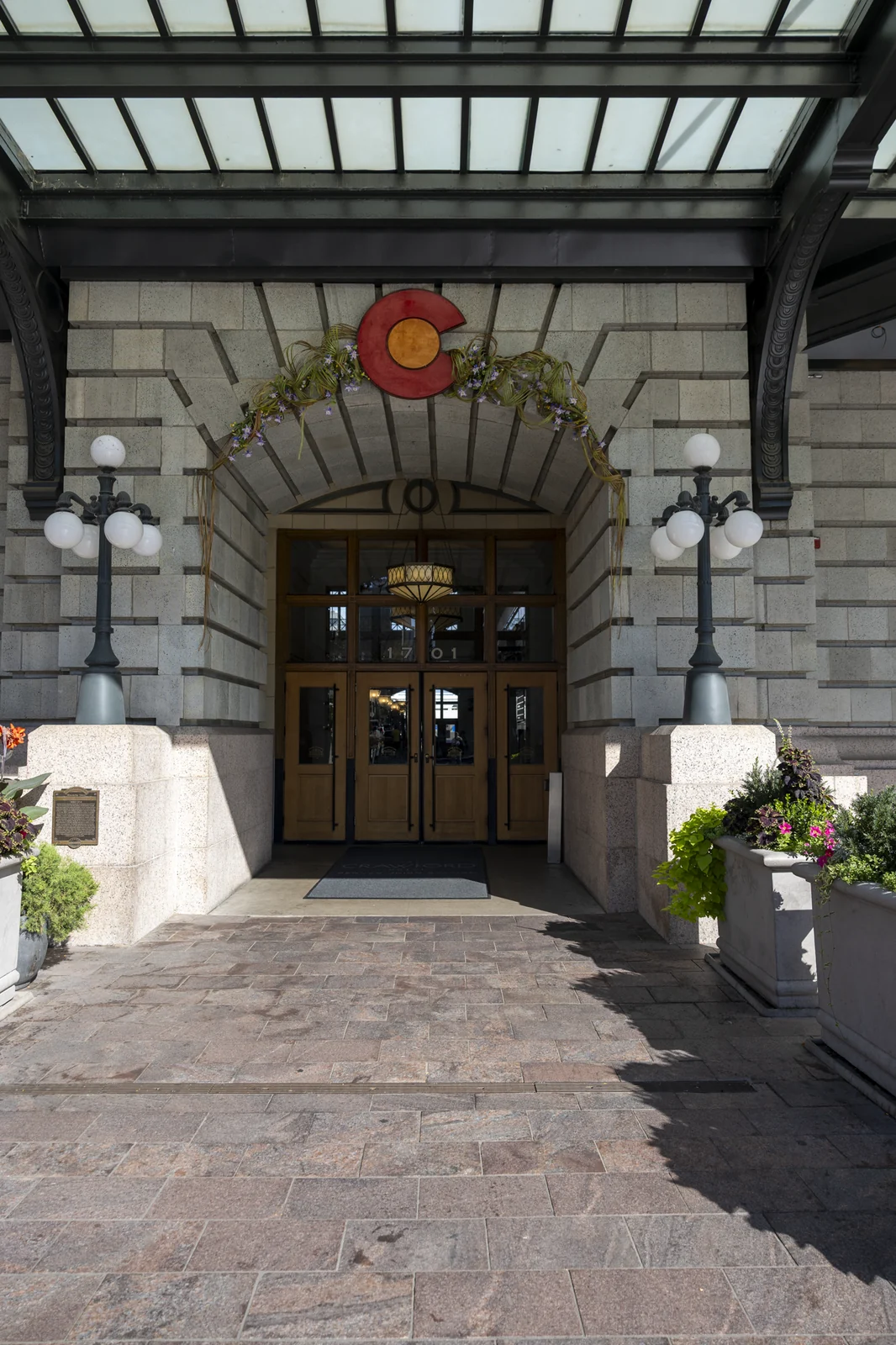 The state C over the station entrance