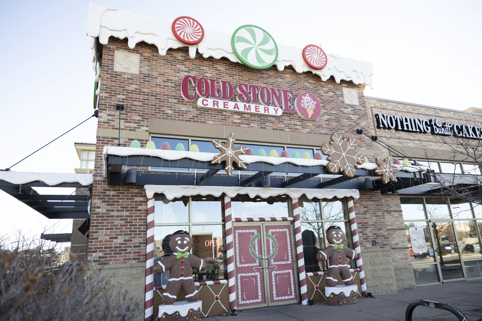 Gingerbread storefront wrap