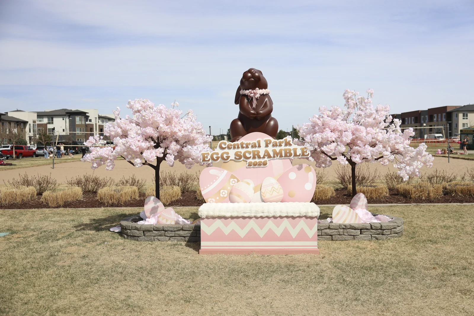 Egg Scramble set among the blossoms
