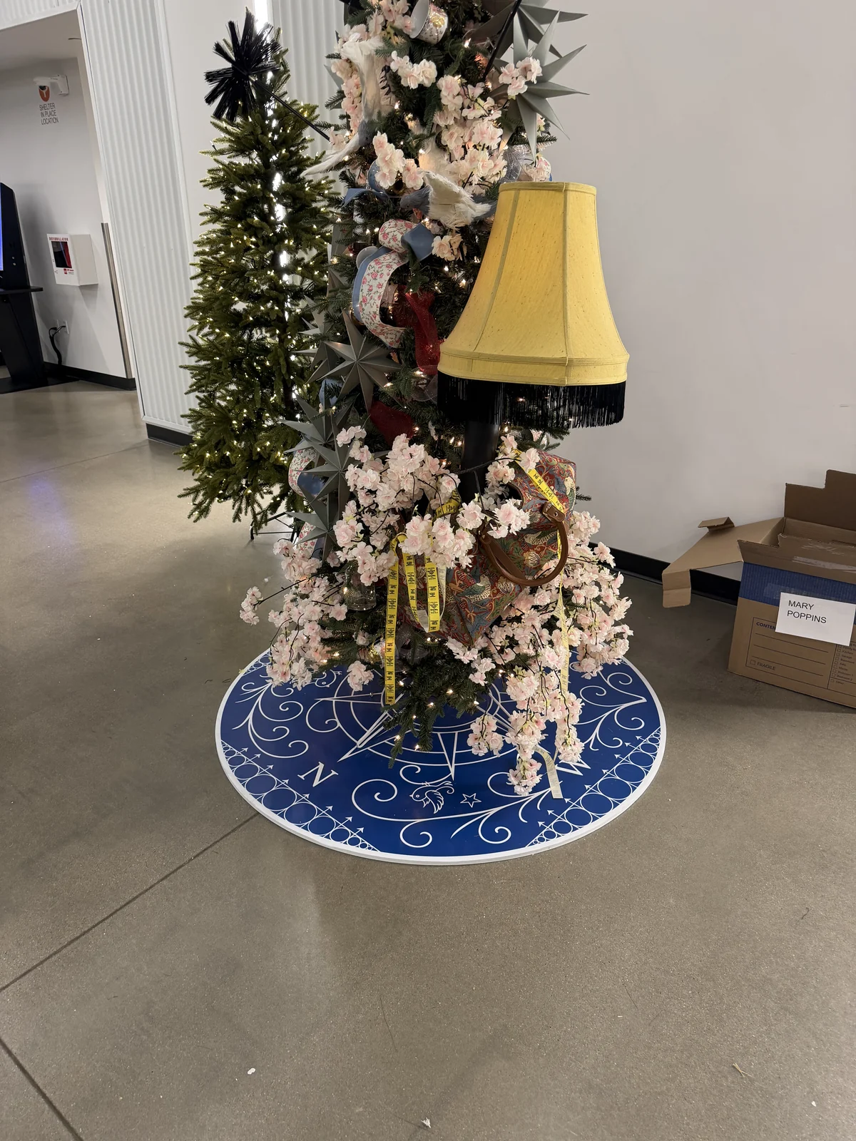 A Christmas Story leg lamp tree