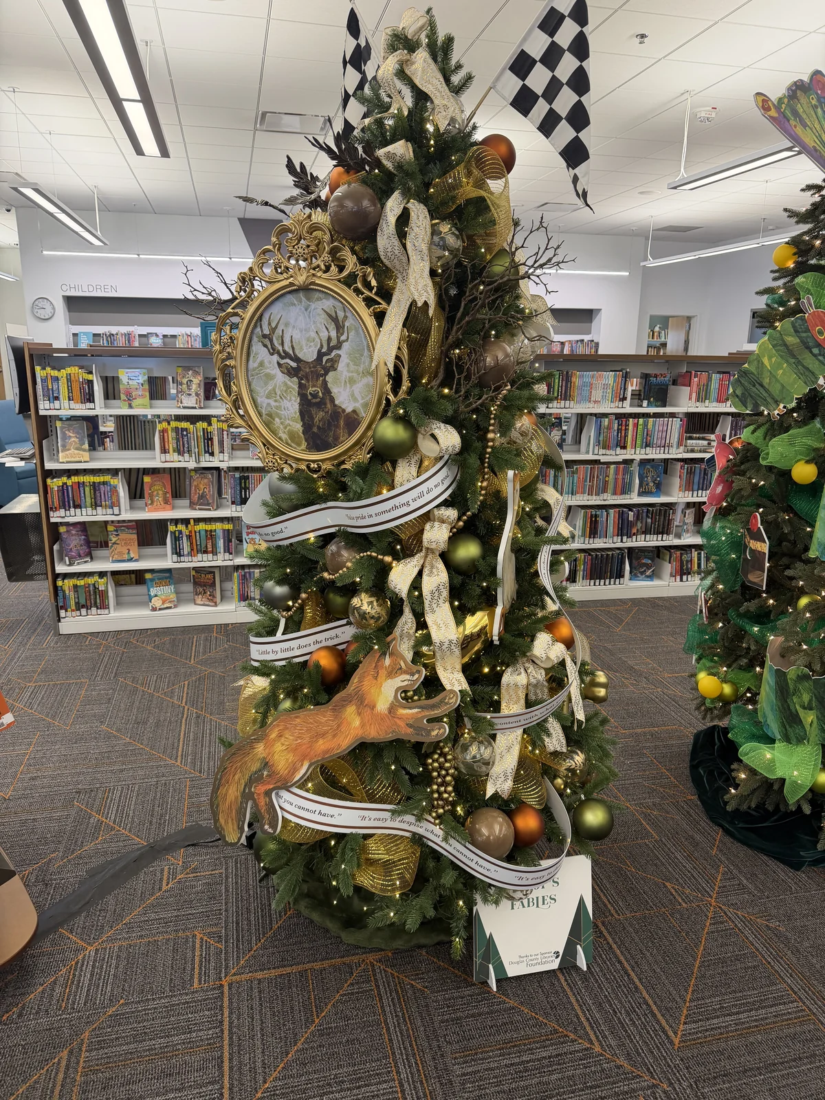 Storybook tree with a painted cameo