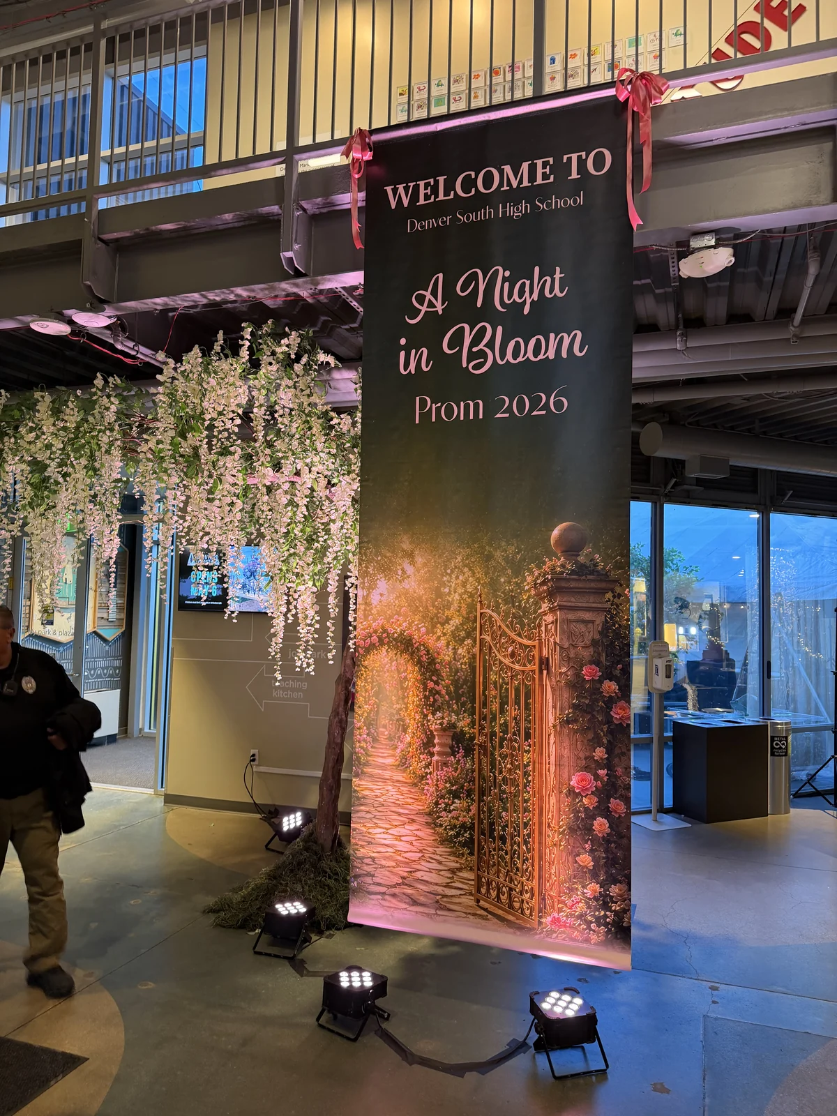 A Night in Bloom prom banner