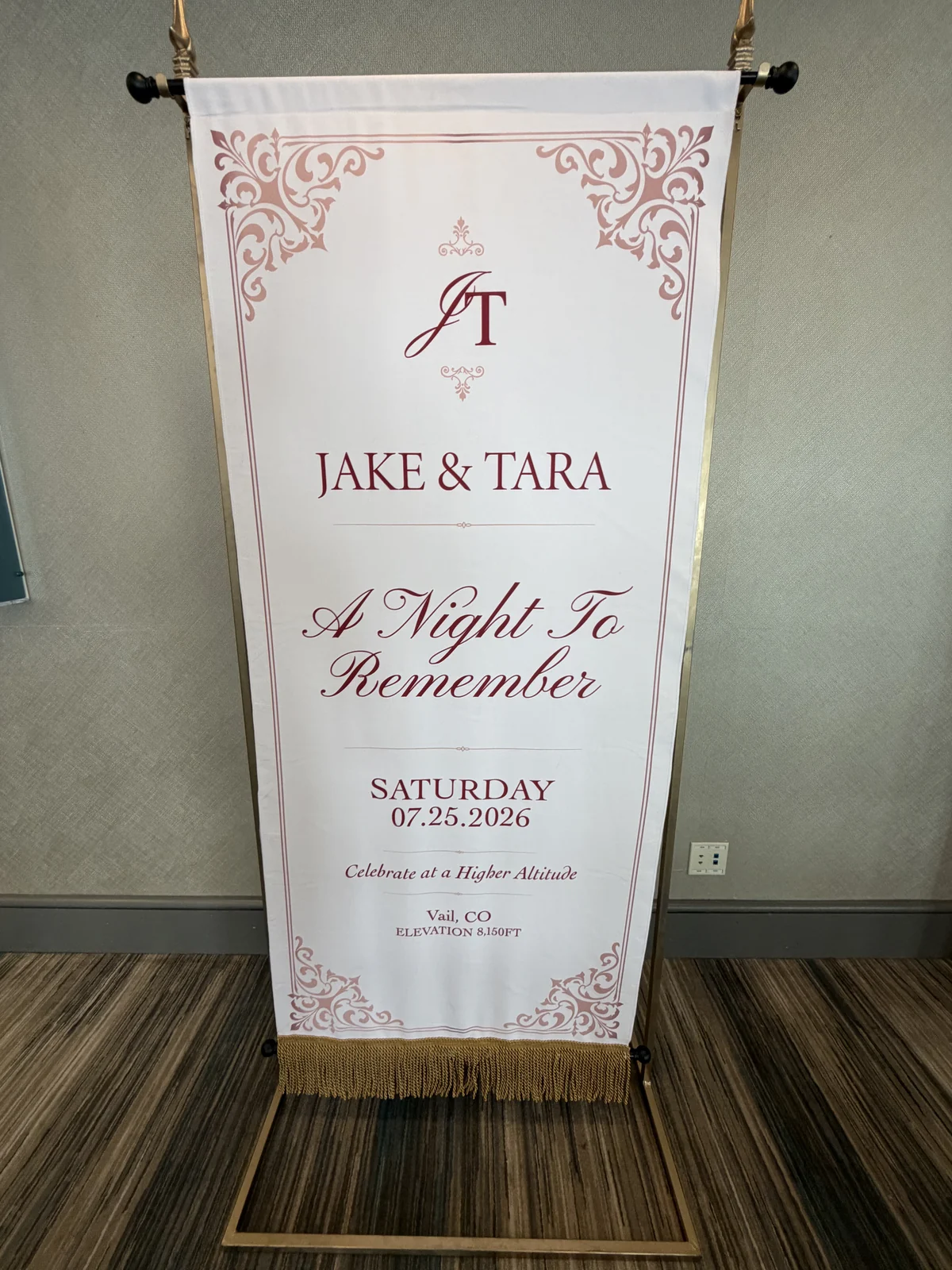 A Night to Remember welcome banner