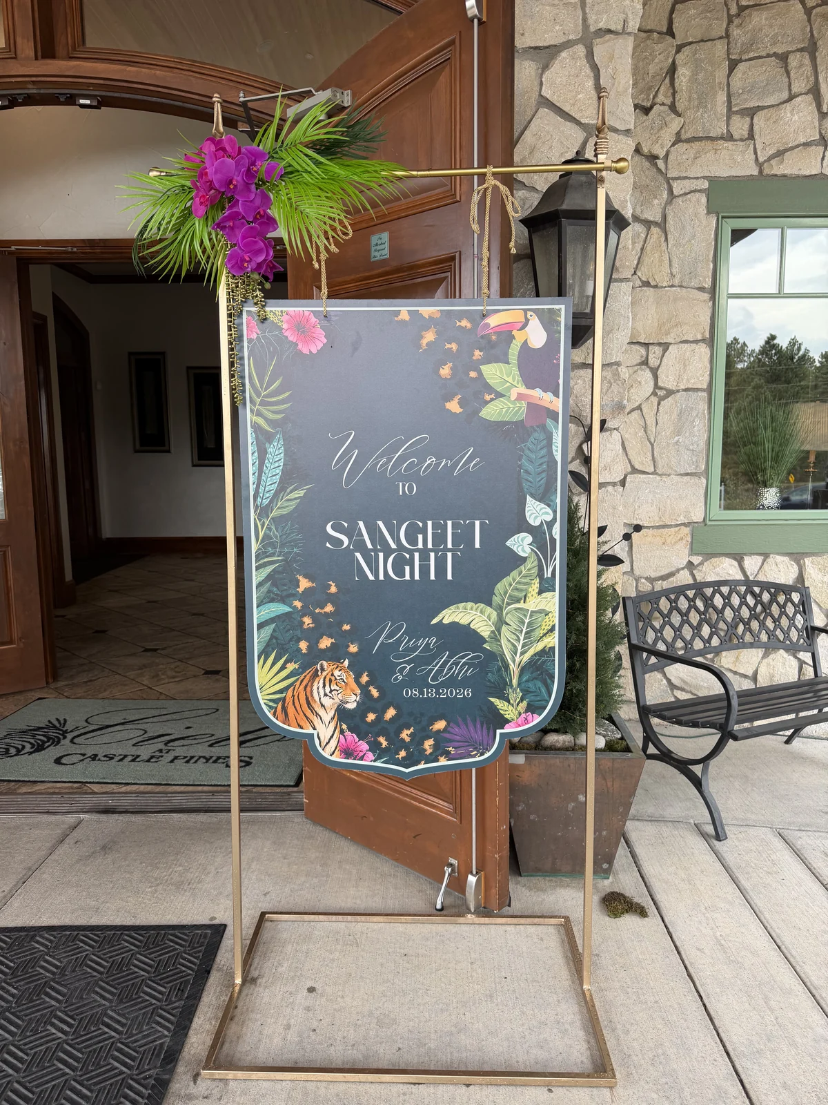 Sangeet Night welcome sign