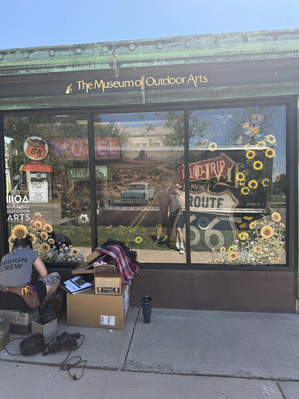 Window install at the Museum of Outdoor Arts