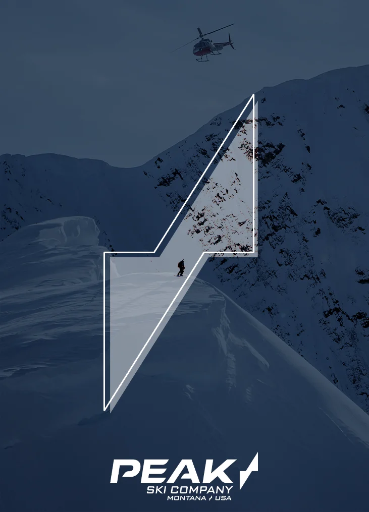 Peak Skis vertical social media graphic