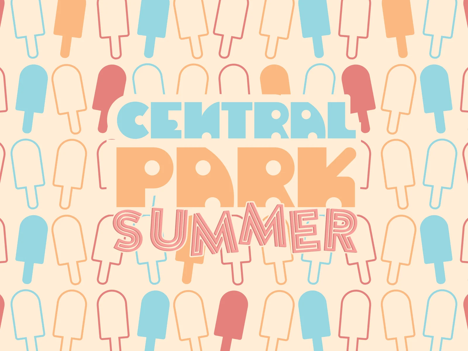 Central Park Summer banners over the town square